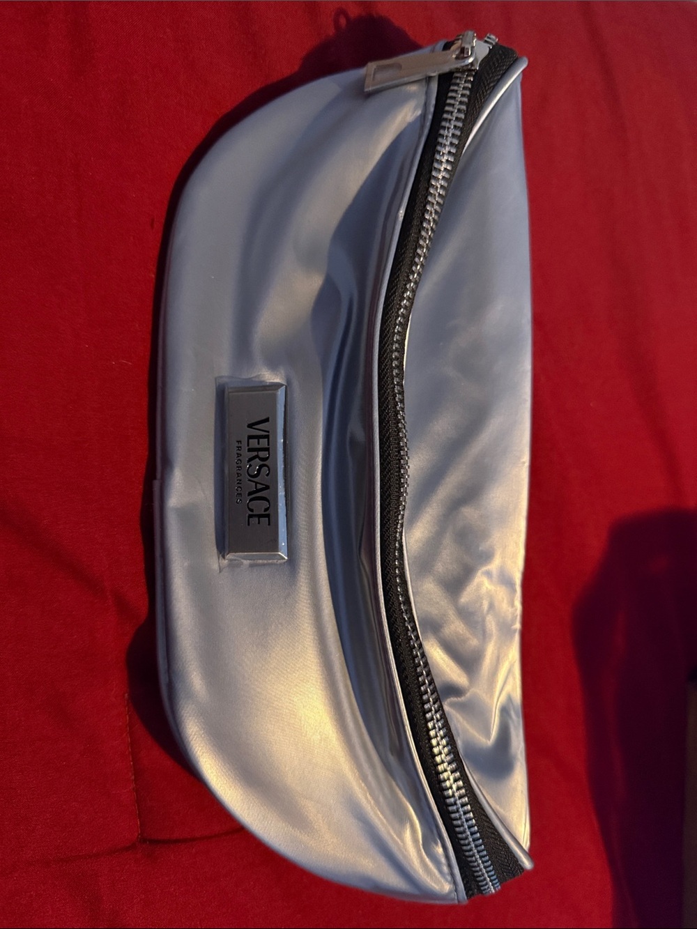 Versace Metallic Silver Men's Belt Bag